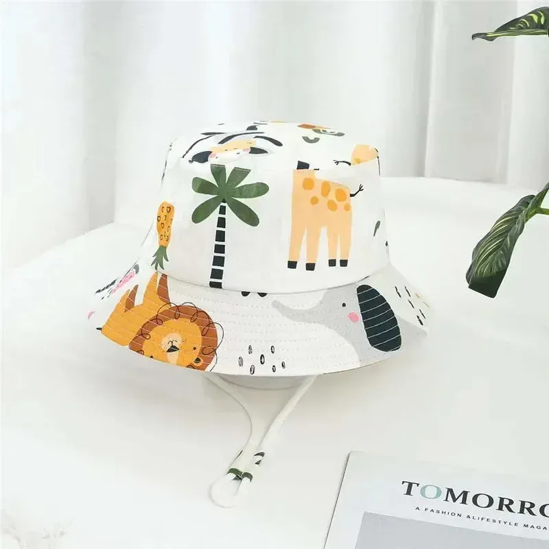 Summer Baby Panama Hat – Cartoon UV Sun Hat for Boys & Girls (Toddler Bucket Cap)