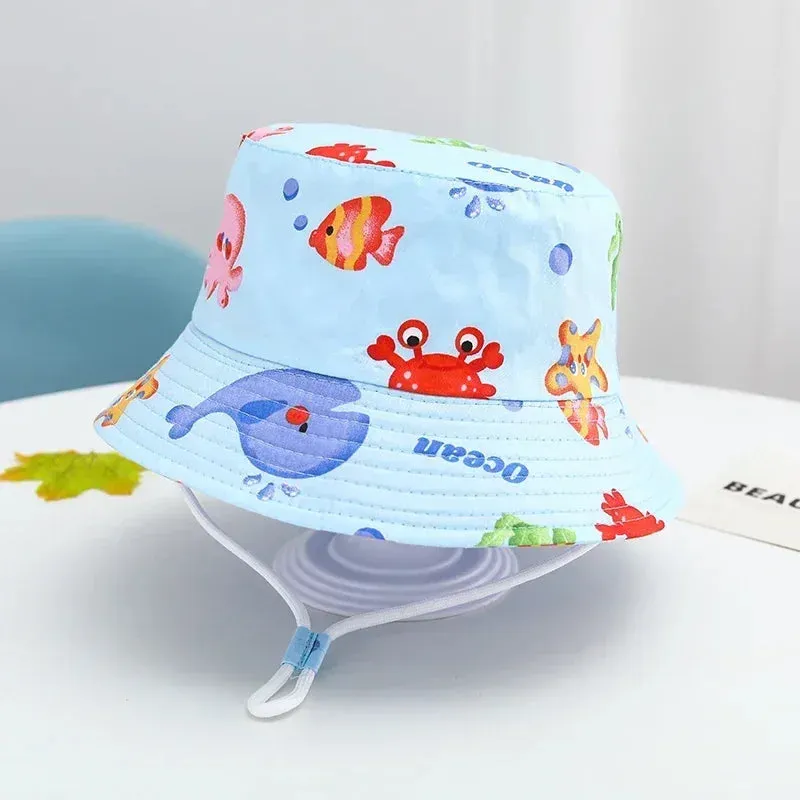 Summer Baby Panama Hat – Cartoon UV Sun Hat for Boys & Girls (Toddler Bucket Cap)