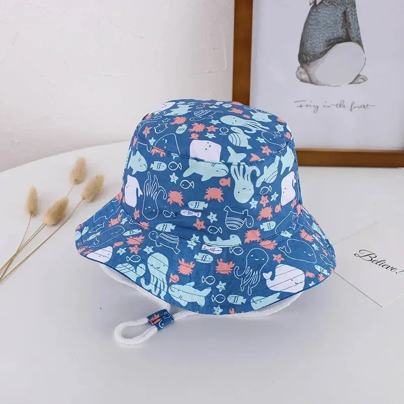 Summer Baby Panama Hat – Cartoon UV Sun Hat for Boys & Girls (Toddler Bucket Cap)