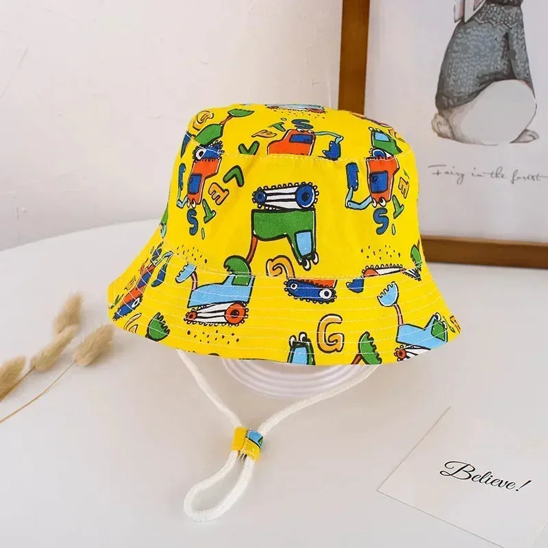 Summer Baby Panama Hat – Cartoon UV Sun Hat for Boys & Girls (Toddler Bucket Cap)