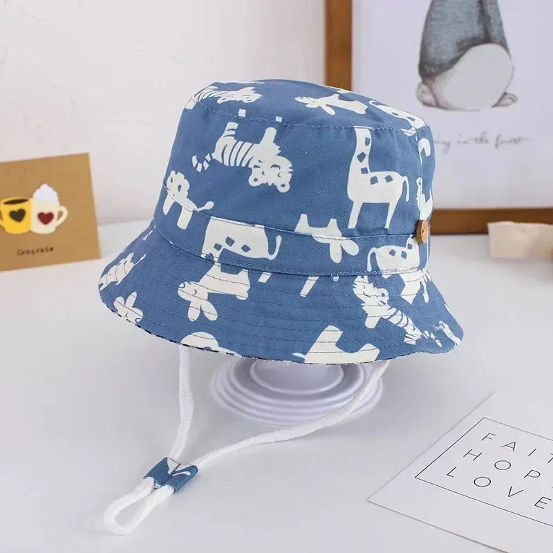 Summer Baby Panama Hat – Cartoon UV Sun Hat for Boys & Girls (Toddler Bucket Cap)