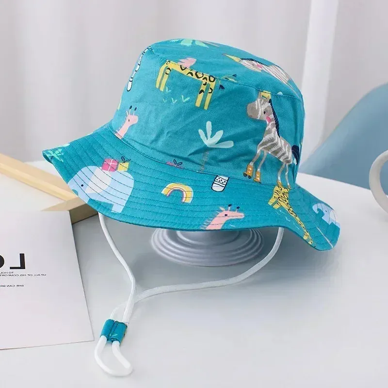 Summer Baby Panama Hat – Cartoon UV Sun Hat for Boys & Girls (Toddler Bucket Cap)