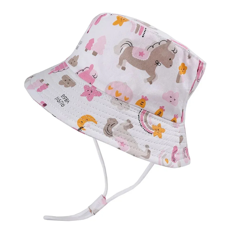 Summer Baby Panama Hat – Cartoon UV Sun Hat for Boys & Girls (Toddler Bucket Cap)
