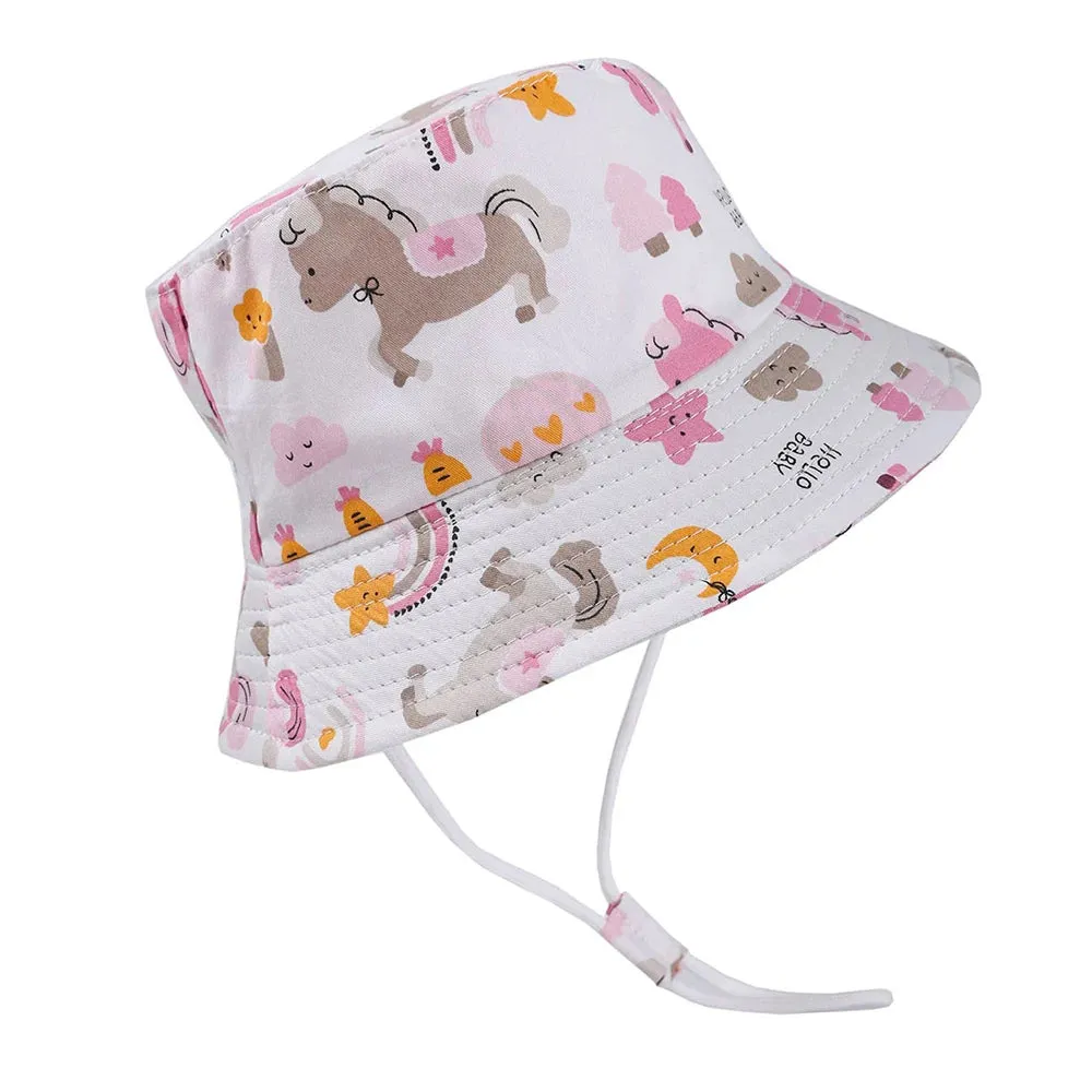 Summer Baby Panama Hat – Cartoon UV Sun Hat for Boys & Girls (Toddler Bucket Cap)