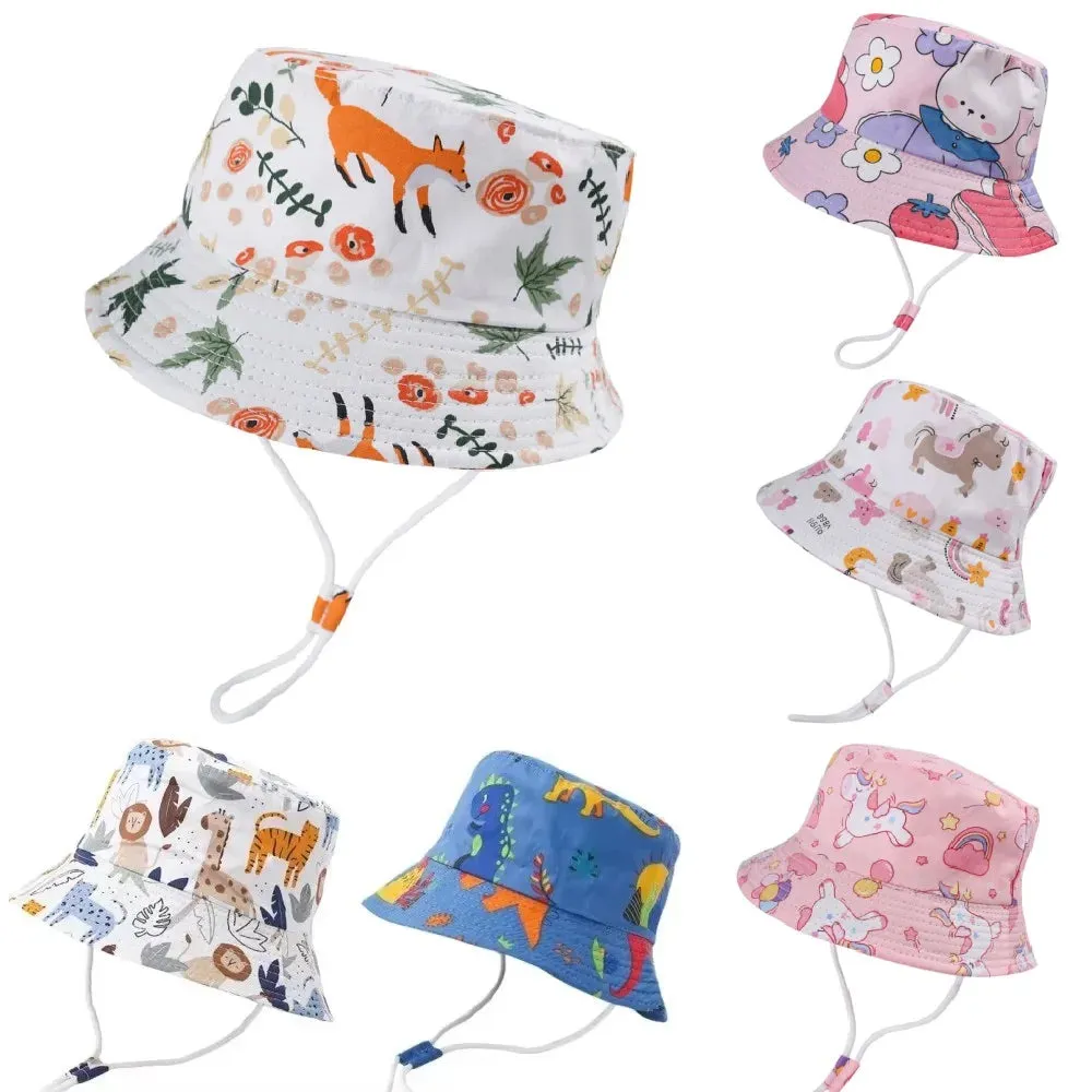 Summer Baby Panama Hat – Cartoon UV Sun Hat for Boys & Girls (Toddler Bucket Cap)