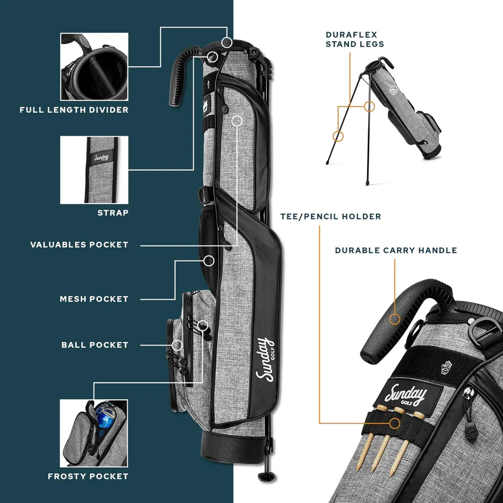 Sunday Golf Loma Womens Golf Stand Bag Toasted Almond (Bag Height 32")