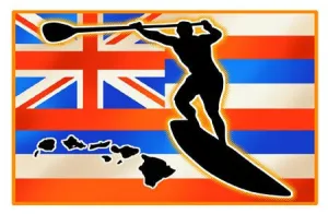 SUP Hawaiian Flag Decal