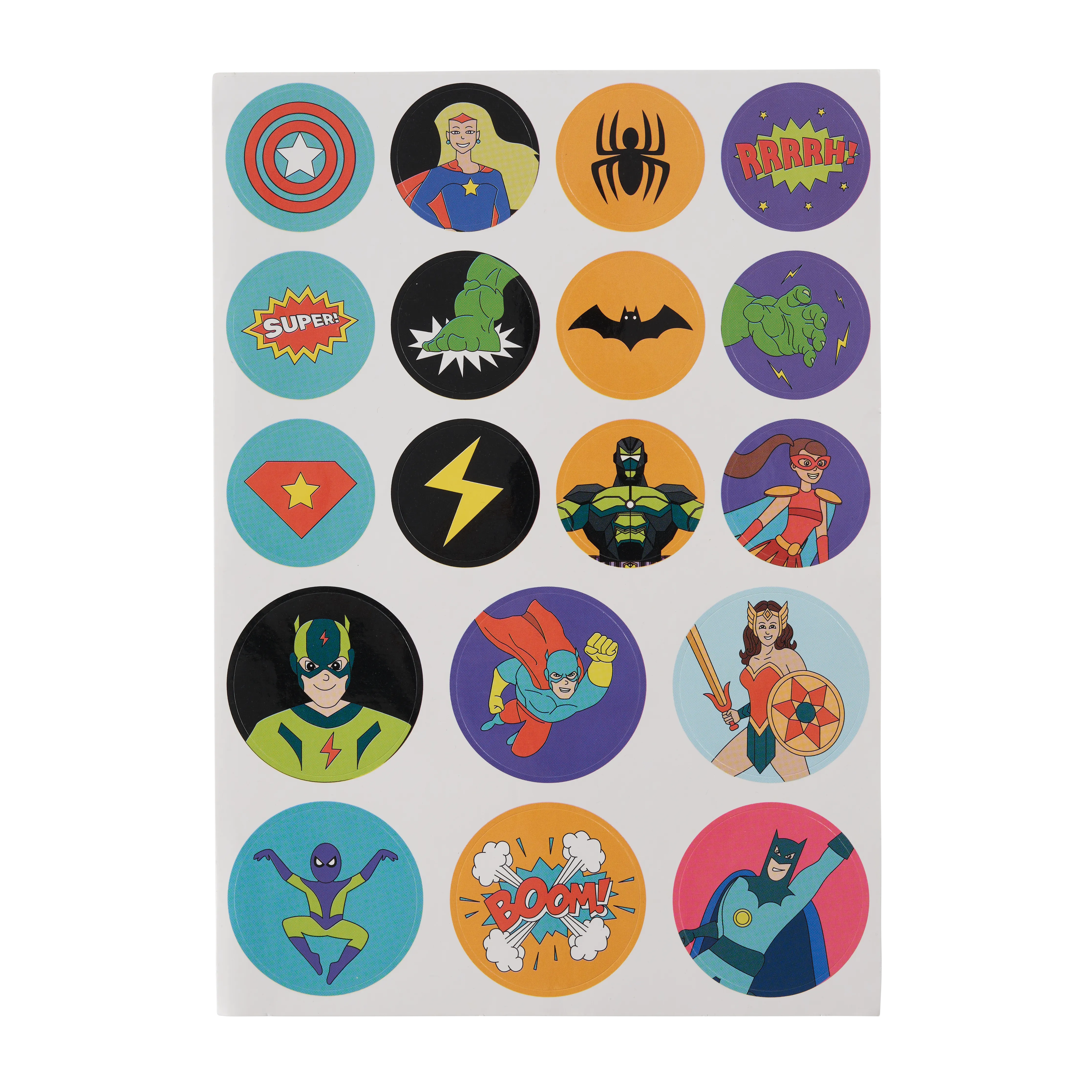 Superhero Colouring Books with Crayons & Stickers
