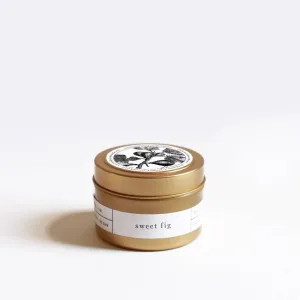 Sweet Fig Gold Travel Candle