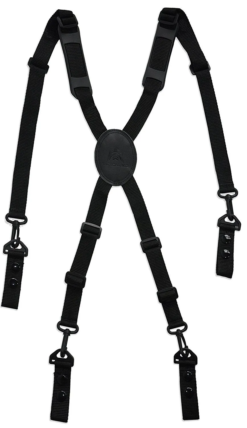 Tactical 365 Operation First Response Nylon Police Duty Belt Suspenders (Metal Hardwear)