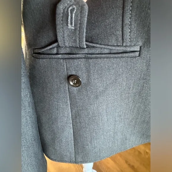 Tahari ASL Arthur S. Levine Gray Inverted Lapel Blazer 6 Like New Medium