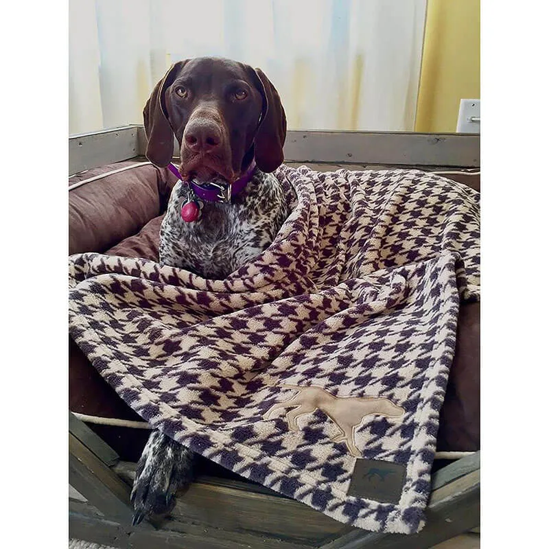 Tall Tails Houndstooth Fleece Blanket