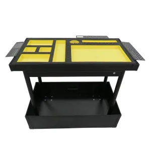 TDN Small Black Tool Cart (Series 2) with Fixed Legs - 3 Brackets