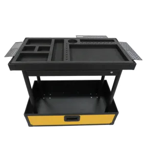 TDN Small Yelow Tool Cart (Series 2) with Fixed Legs - 3 Brackets