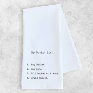 Tea Towel - My Bucket List