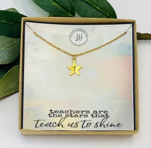 Teacher Gifts, Teacher Necklace, Christmas Gift Teacher, Star Necklace, Personalized Teacher Gift, Handmade Jewelry, Teacher Appreciation