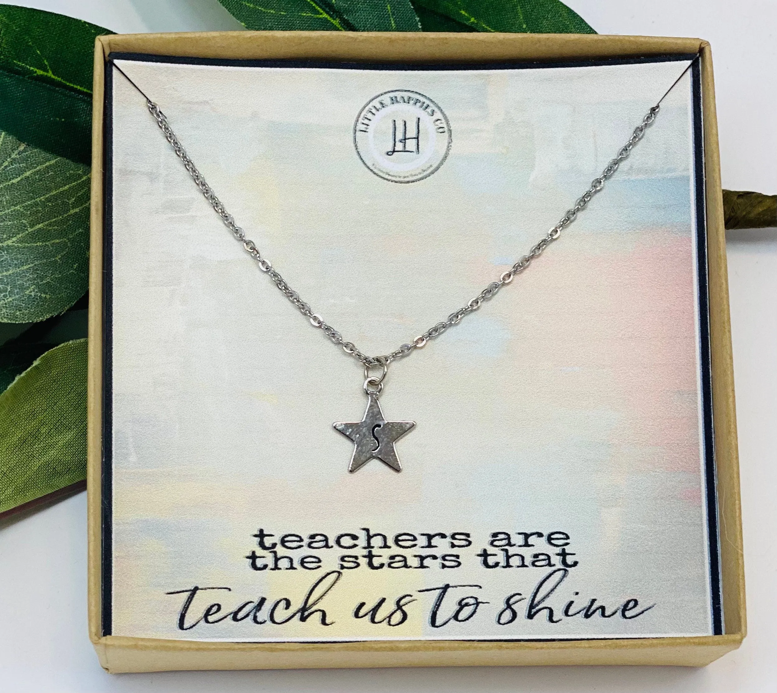 Teacher Gifts, Teacher Necklace, Christmas Gift Teacher, Star Necklace, Personalized Teacher Gift, Handmade Jewelry, Teacher Appreciation