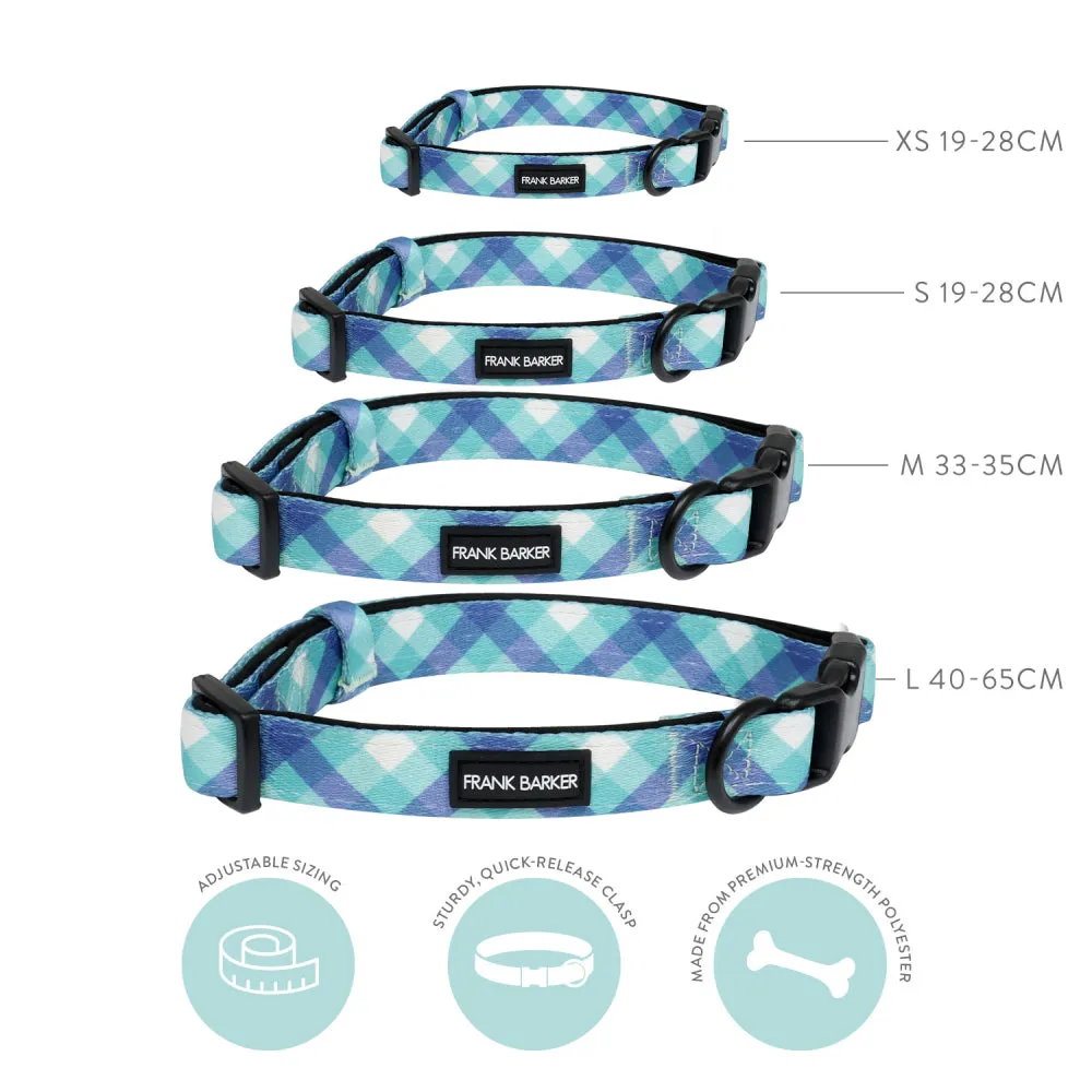 Teal Gingham Collar