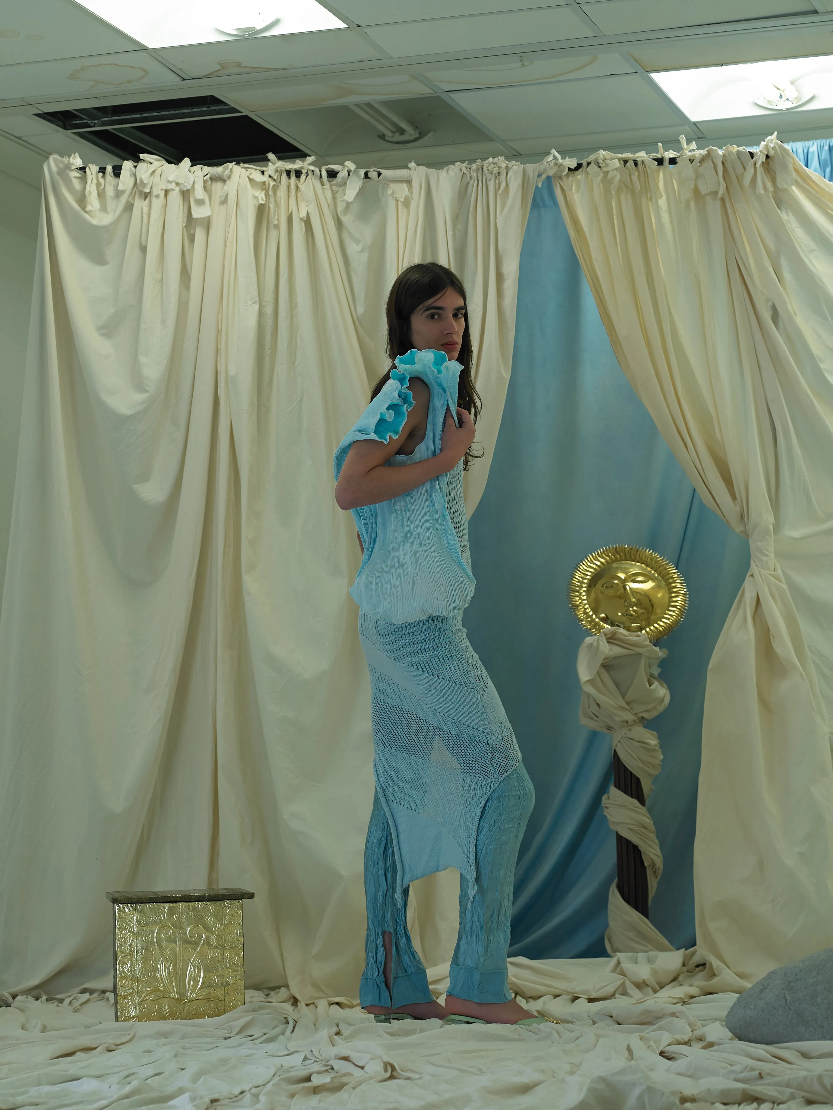 Techno-pleat Oyster Shopper - Ocean Mist