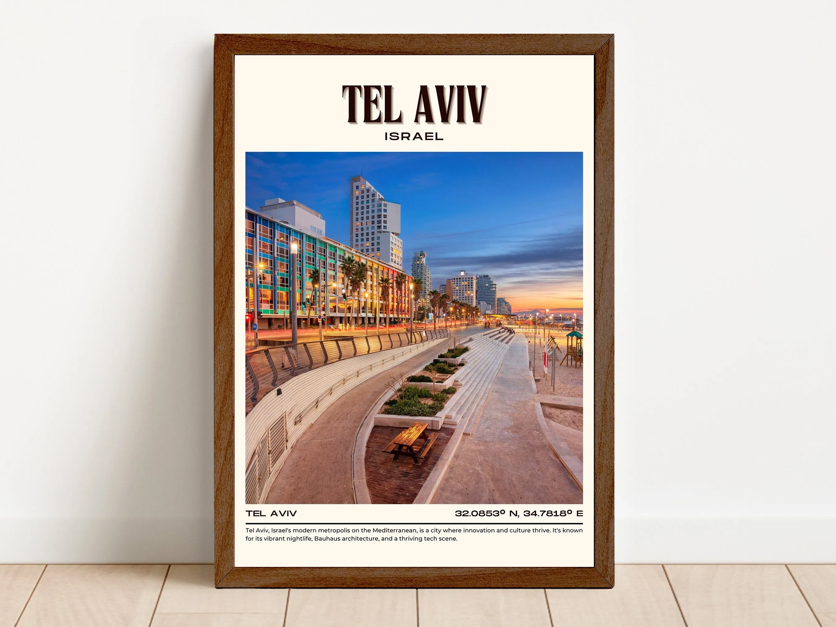 Tel Aviv Vintage Wall Art, Israel
