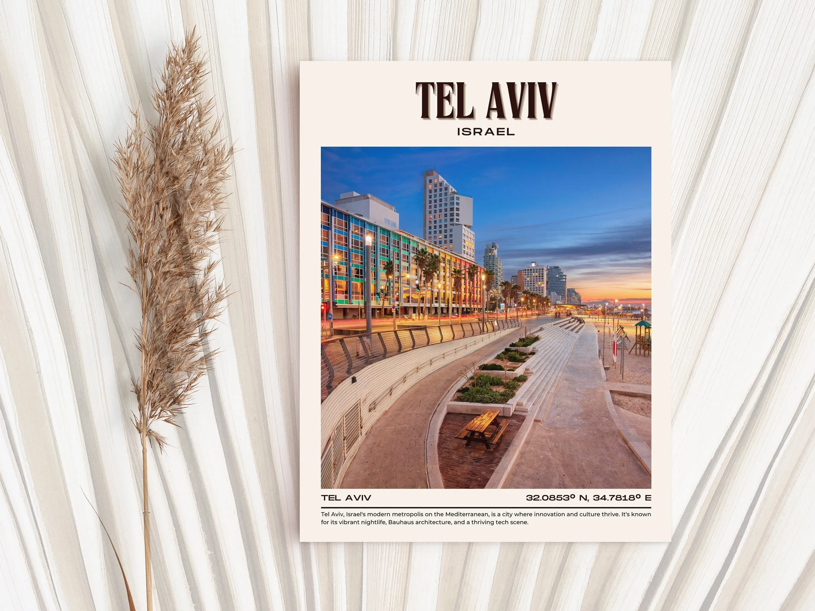 Tel Aviv Vintage Wall Art, Israel