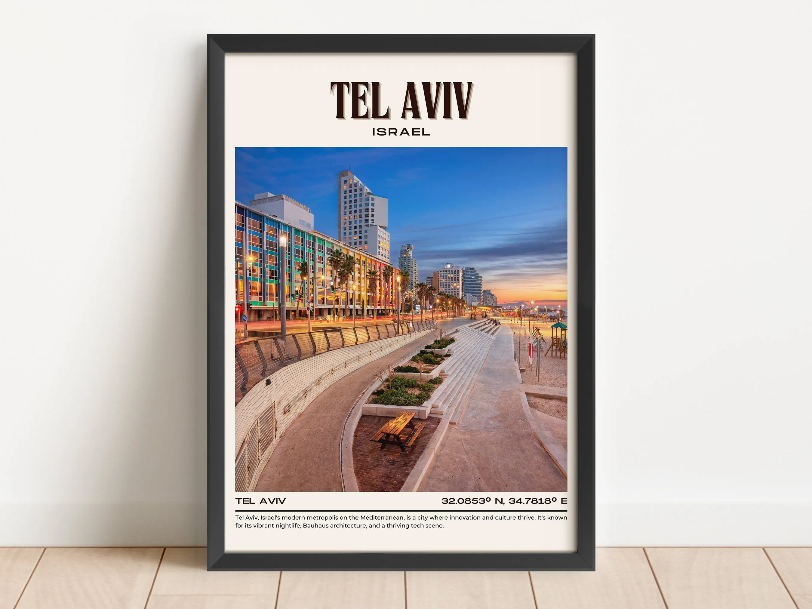Tel Aviv Vintage Wall Art, Israel