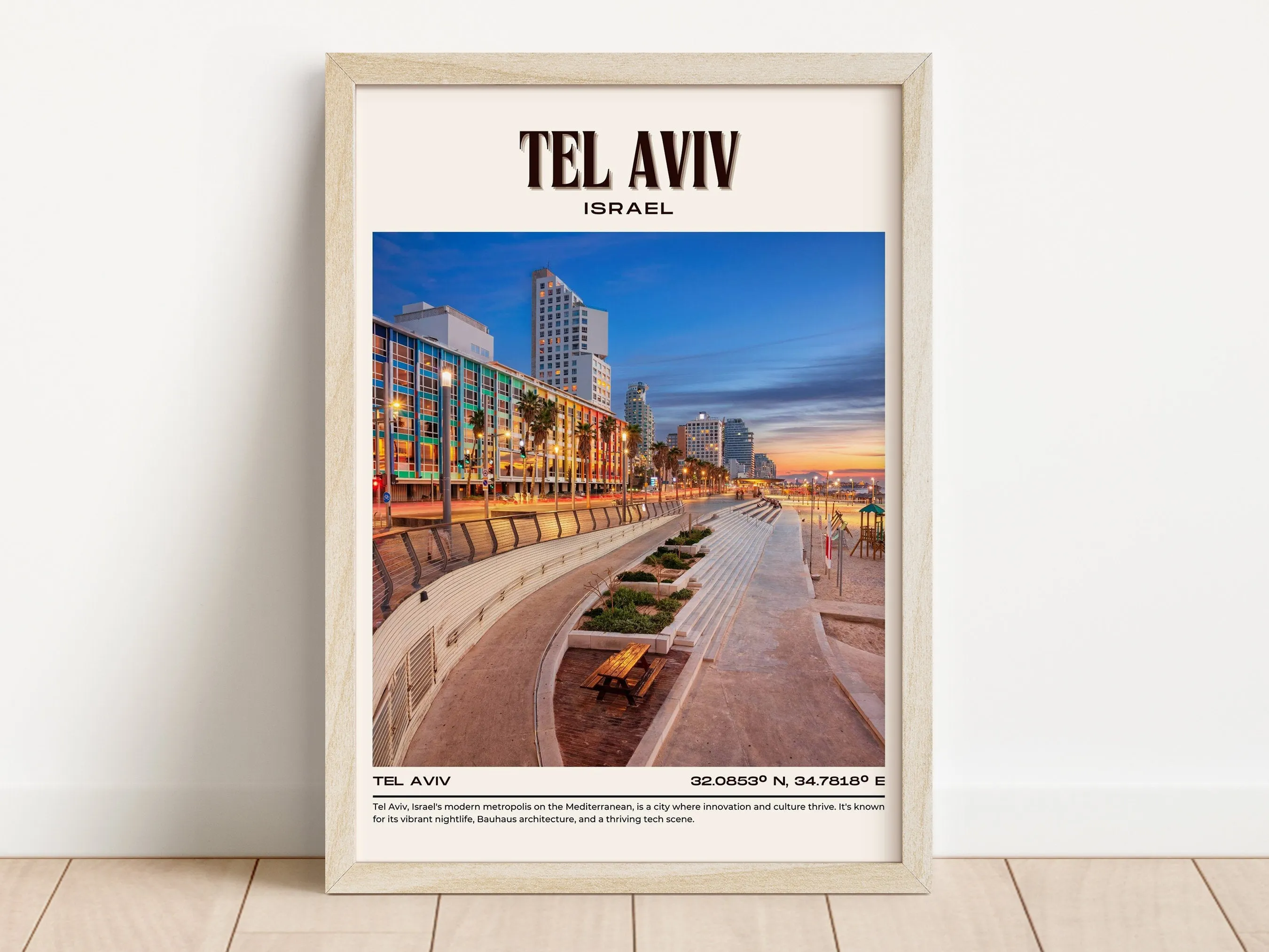Tel Aviv Vintage Wall Art, Israel