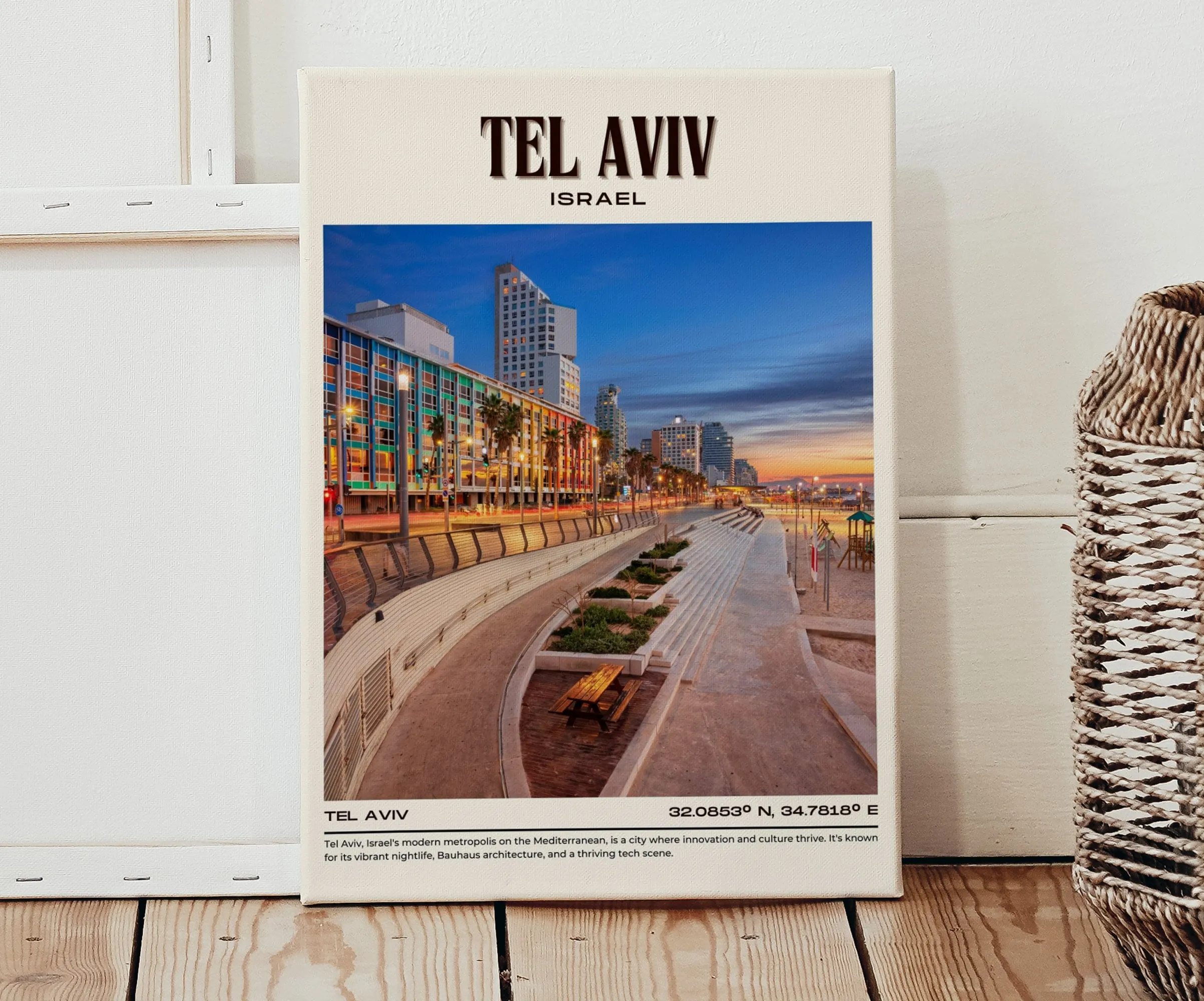 Tel Aviv Vintage Wall Art, Israel