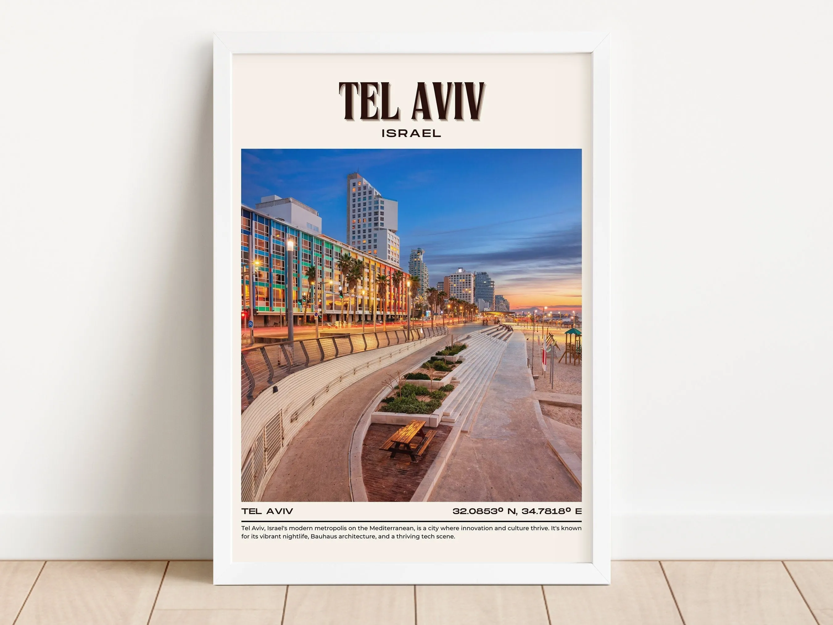 Tel Aviv Vintage Wall Art, Israel
