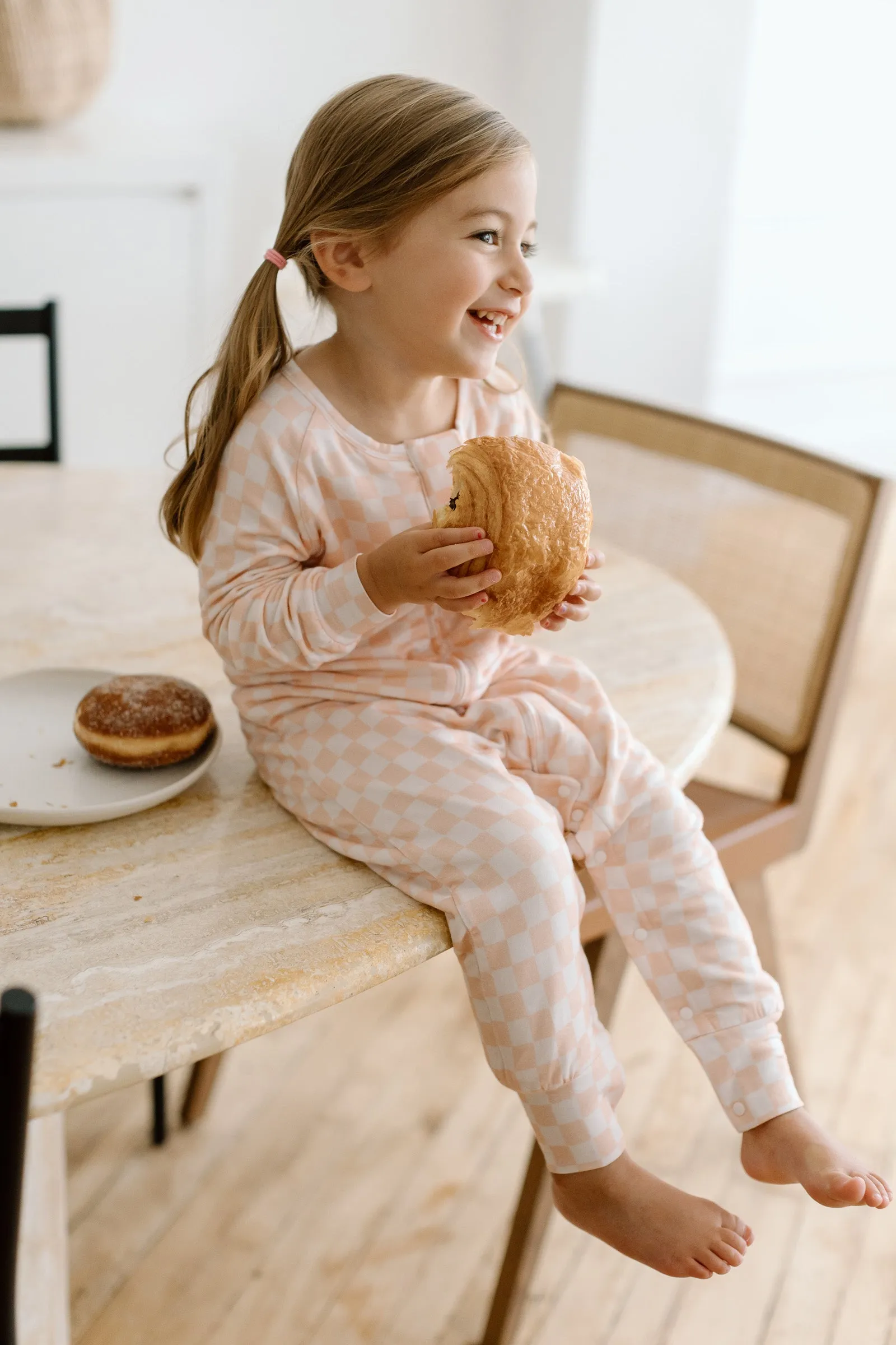 TENCEL™ Sleepsuit 1.0 TOG - Pink Checkerboard