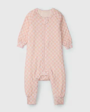 TENCEL™ Sleepsuit 1.0 TOG - Pink Checkerboard