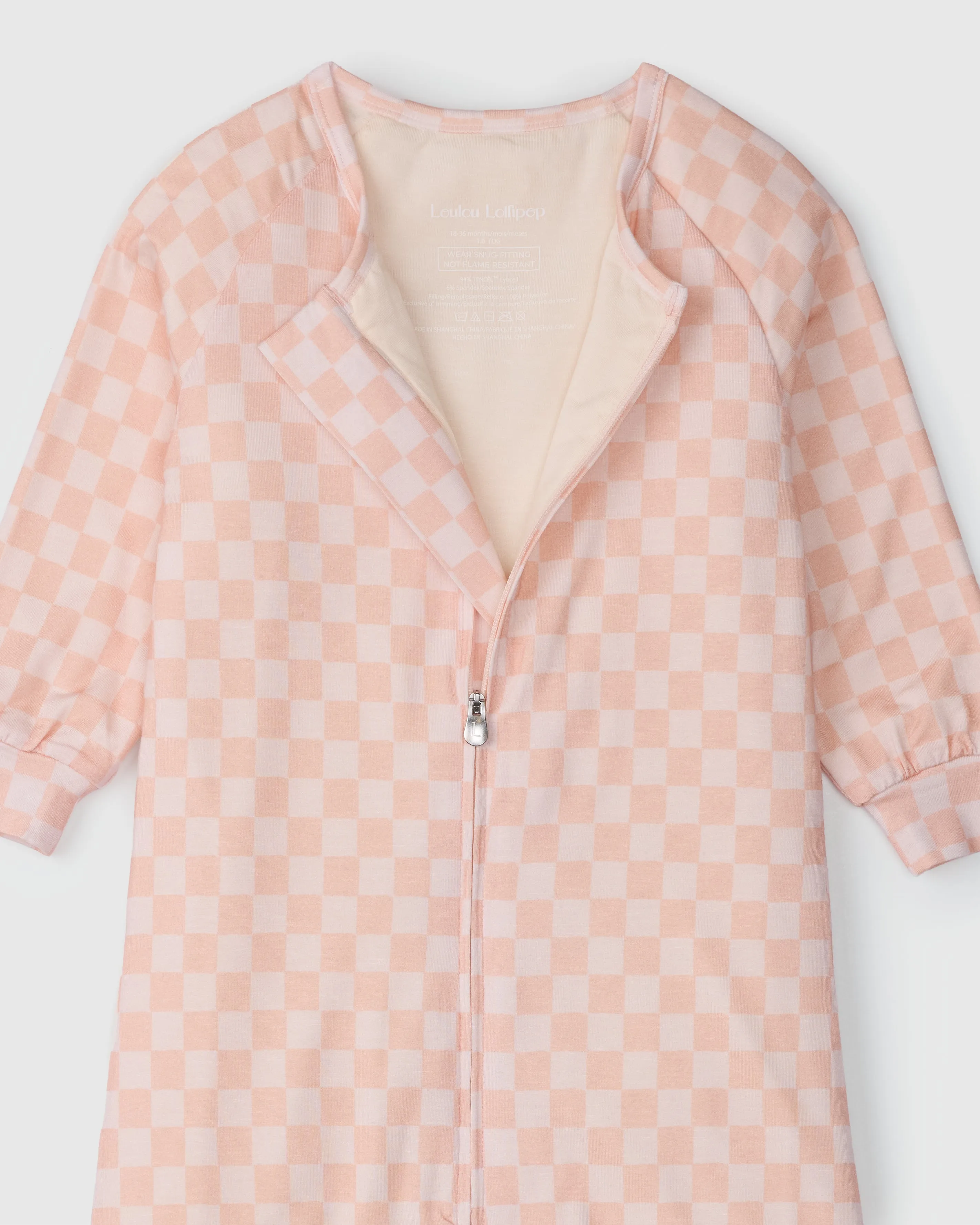 TENCEL™ Sleepsuit 1.0 TOG - Pink Checkerboard