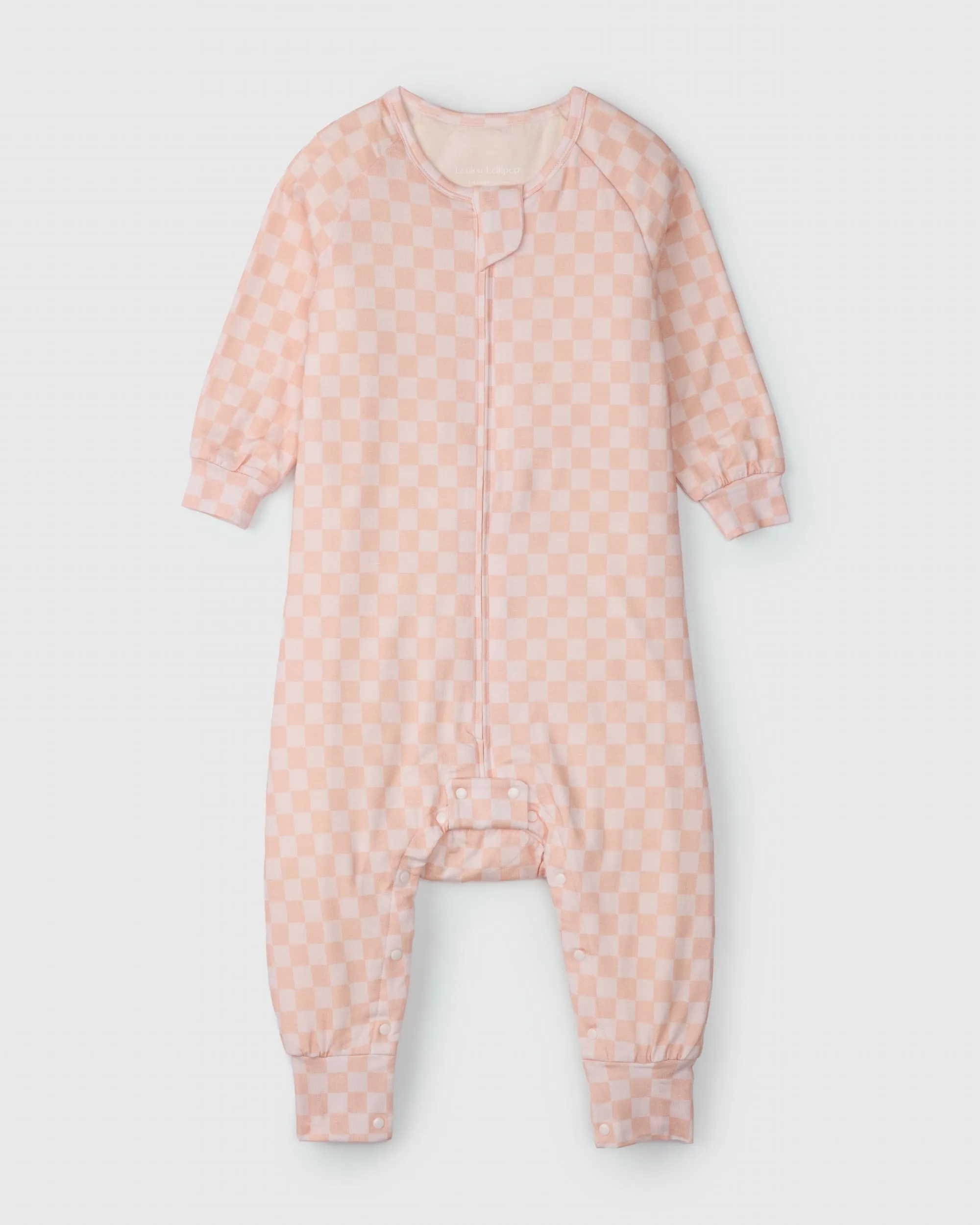 TENCEL™ Sleepsuit 1.0 TOG - Pink Checkerboard