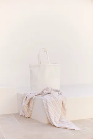 Terry Towelling Tote - Bone