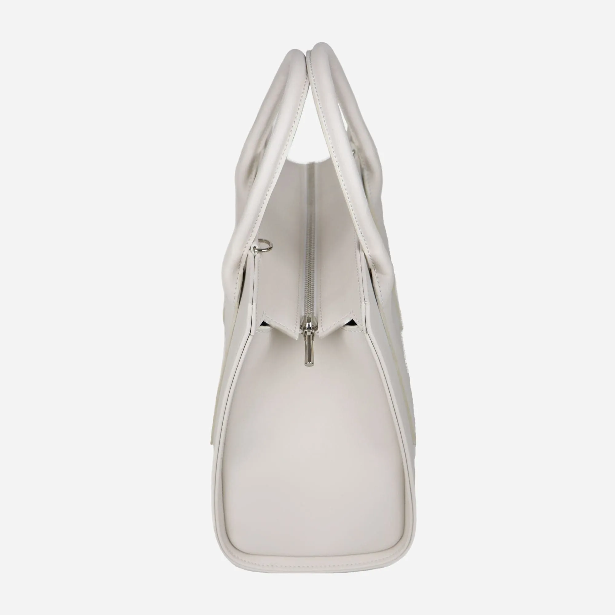The L Vegan Grape Leather Tote Bag | Cream