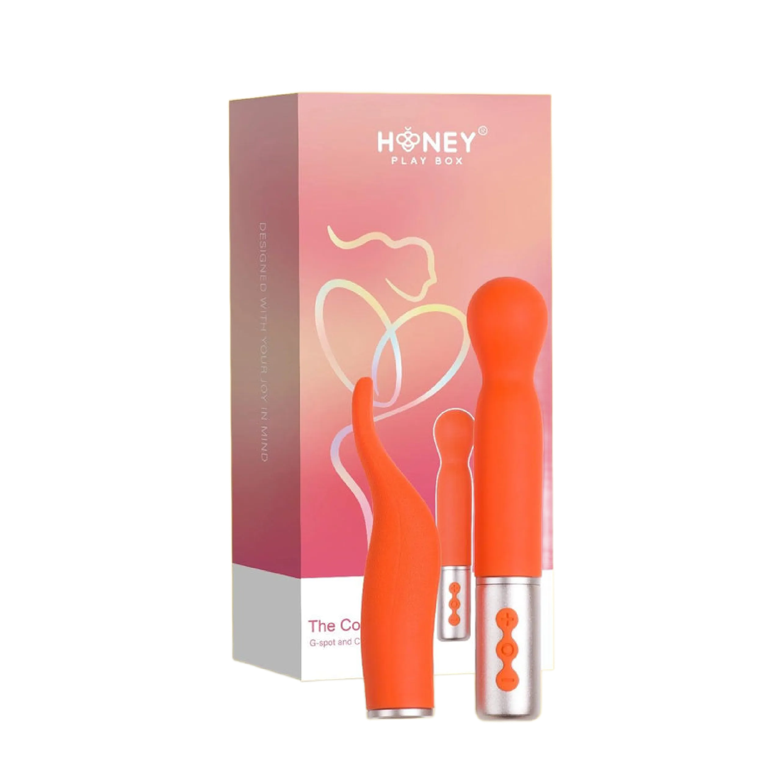 THE NAUGHTY COLLECTION Interchangeable Heads Vibrator Orange