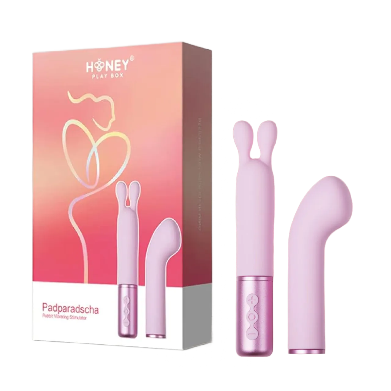 THE NAUGHTY COLLECTION Interchangeable Heads Vibrator Pink