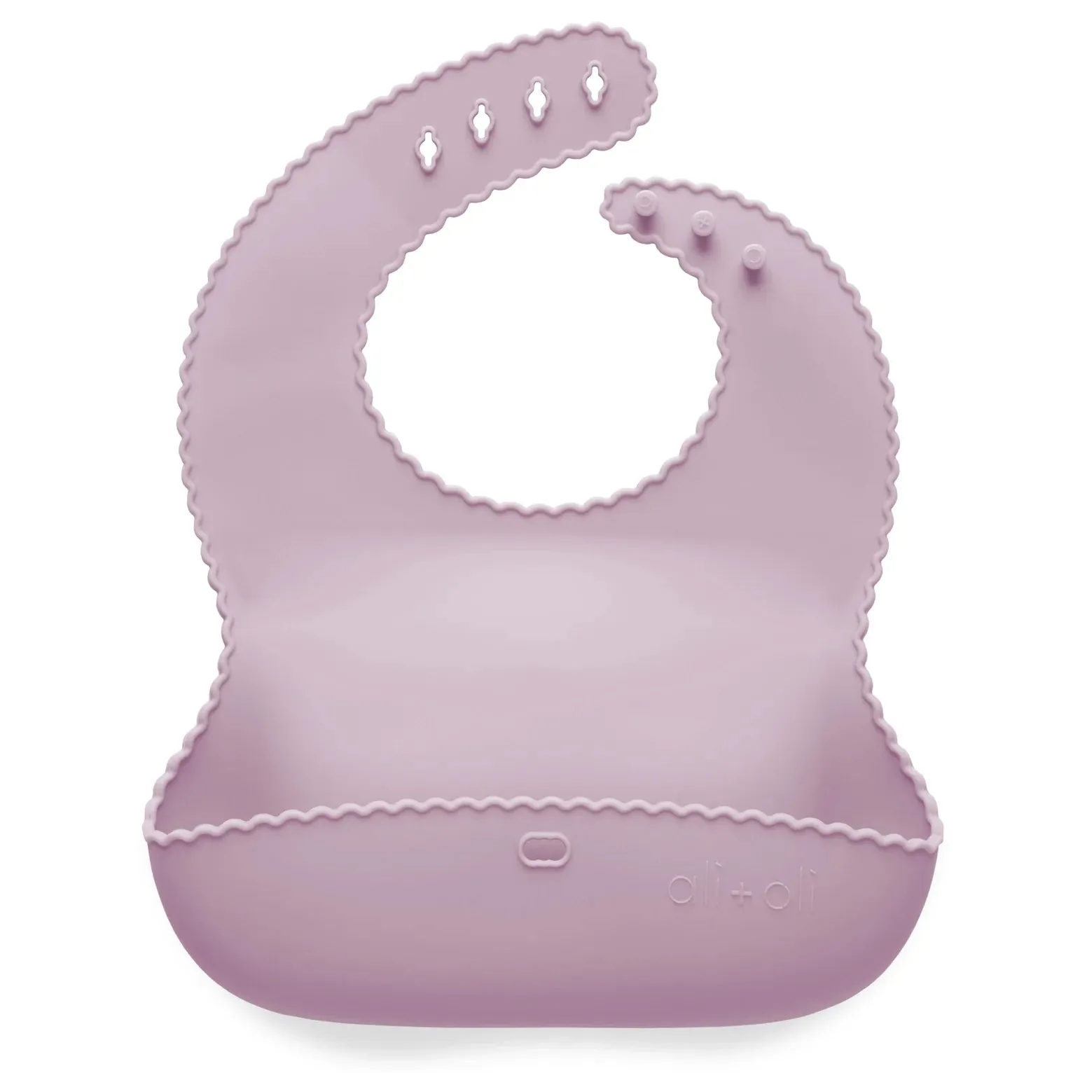 The Wavy Edge Silicone Roll-Up Bib - Various Colours