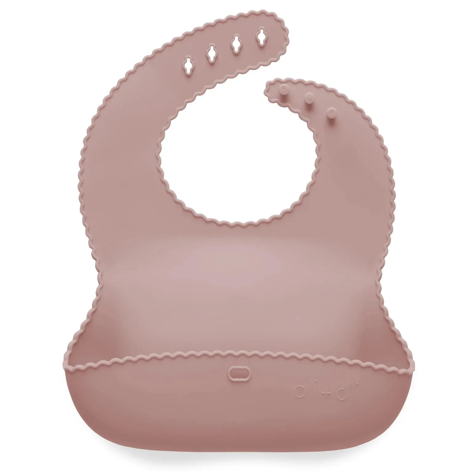 The Wavy Edge Silicone Roll-Up Bib - Various Colours