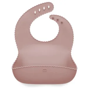 The Wavy Edge Silicone Roll-Up Bib - Various Colours