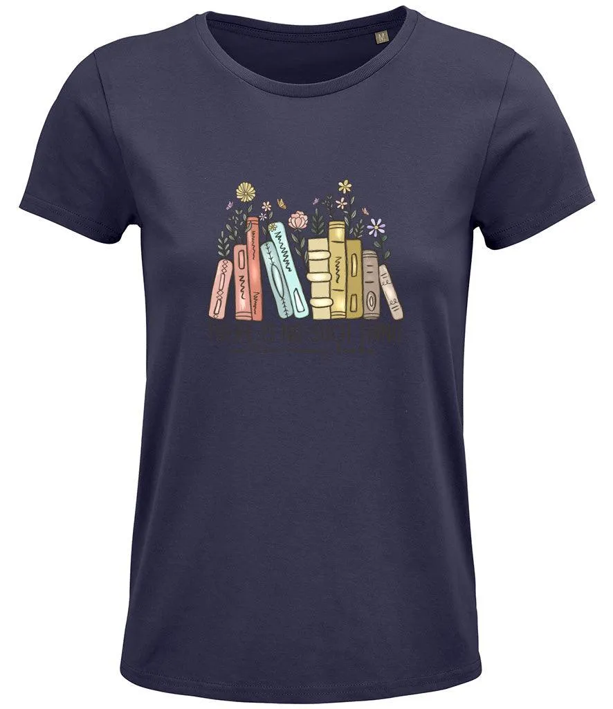 There is no such thing as too many books Ladies T-shirt
