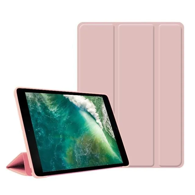 Three-fold Cover for iPad Air 2 Case for iPad Air 1/2/3 Pro10.5 Mini 1/2/3/4/5 7th Gen 10.2