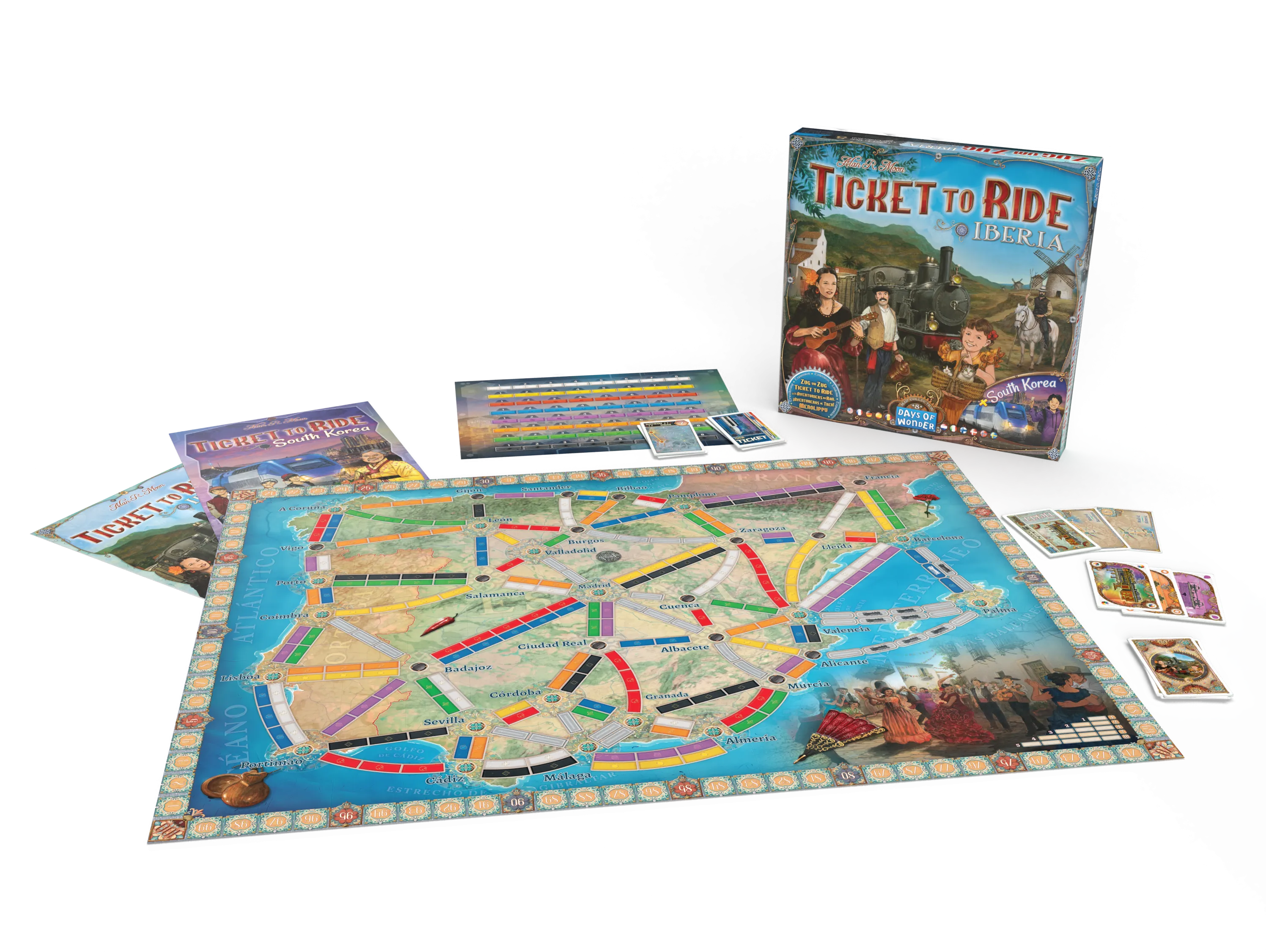 Ticket to Ride Map Collection 8: Iberia & South Korea