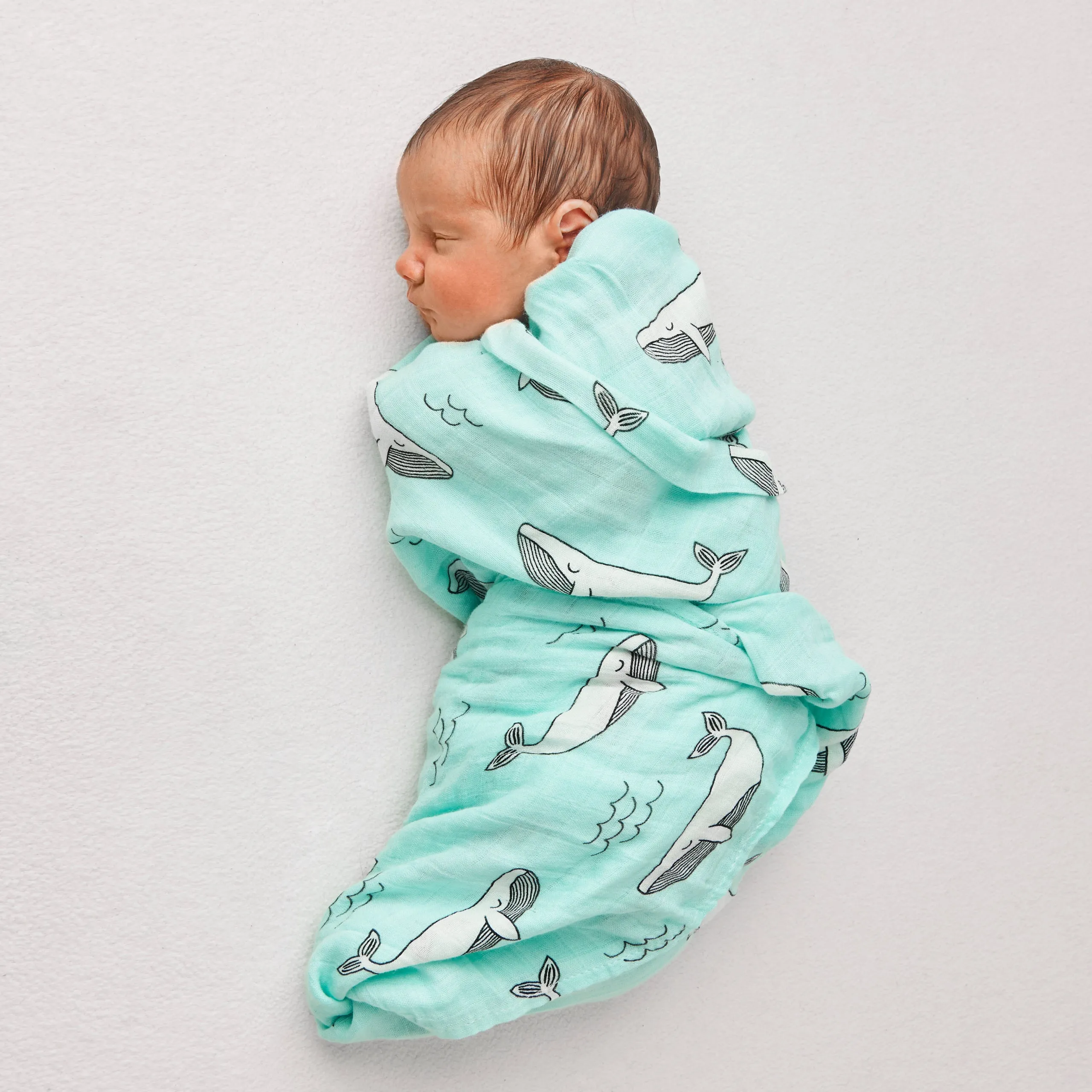 Tinker Tot Baby - Bamboo Cotton Swaddle – Whale