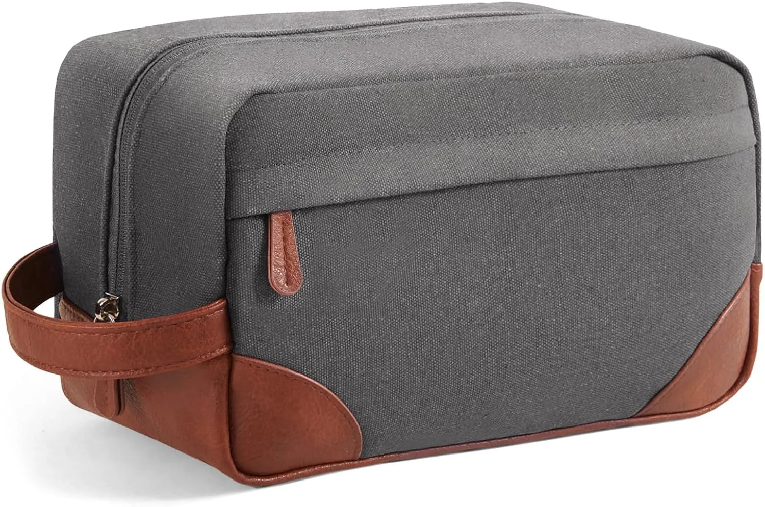 Toiletry Bag Hanging Dopp Kit for Men Water Resistant Canvas Shaving Bag with Large Capacity for Travel- Black