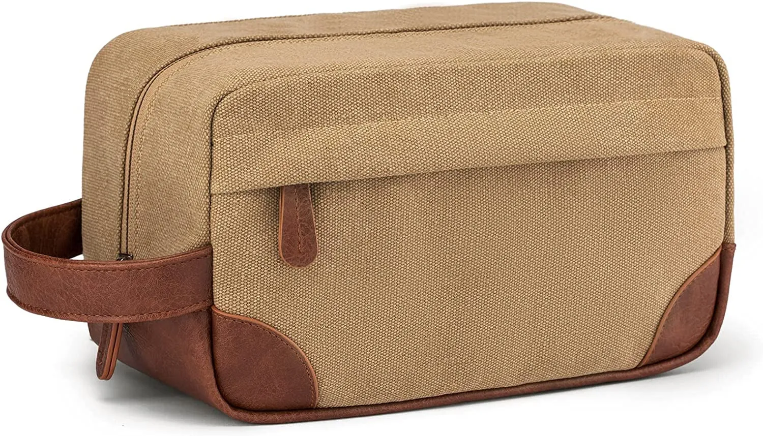 Toiletry Bag Hanging Dopp Kit for Men Water Resistant Canvas Shaving Bag with Large Capacity for Travel- Black
