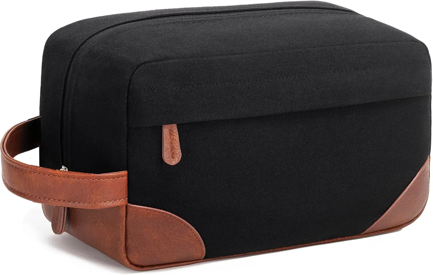 Toiletry Bag Hanging Dopp Kit for Men Water Resistant Canvas Shaving Bag with Large Capacity for Travel- Black