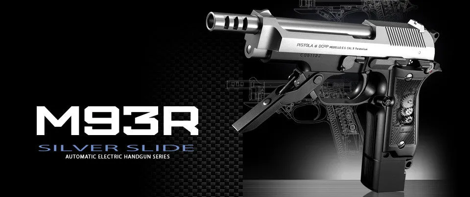 Tokyo Marui M93R Fixed Slide AEP (Silver Slide 2-Tone)