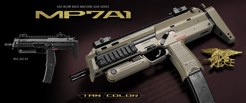 Tokyo Marui - MP7A1 Gas Blow Back SMG - Black