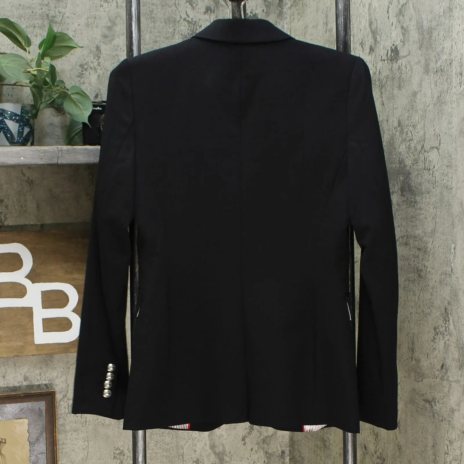 Tommy Hilfiger Women's One Button Blazer Jacket Black 4